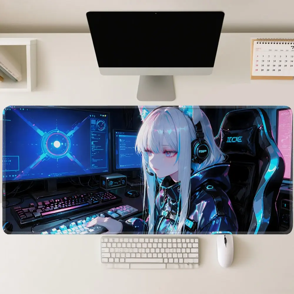 

Professional Desk Mat Mouse Pad Large Desk Mat Comfort Cloth Surface Natural Rubber Base for PC Laptop Keyboard Office Work Perf