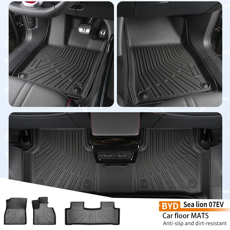 

Car Floor Mats Waterproof Protective Pad Scratch Wear resistant Anti-kick Interior Accessories For Byd SeaLion 07 EV 2024-2025