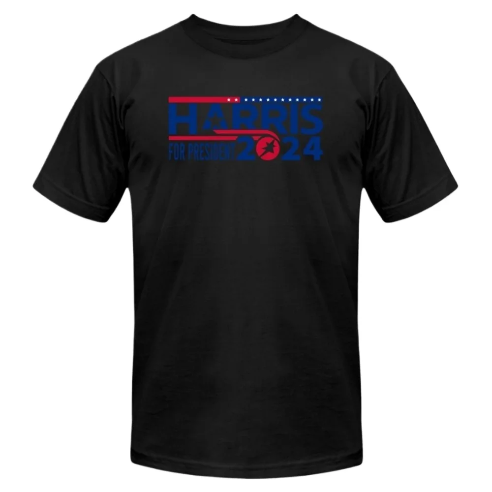Harris for President 2024 Election Voter Supporter T-Shirt 100% Cotton O-Neck Short Sleeve Summer Casual Mens T-shirt Size S-3XL