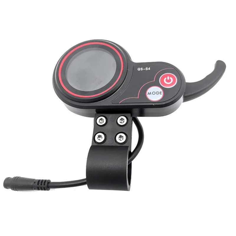 QS-S4 48V-60V Thumb Throttle LCD Display Meter+Switch Button for Zero 8 9 10 8X 10X Electric Scooter 6PIN Display