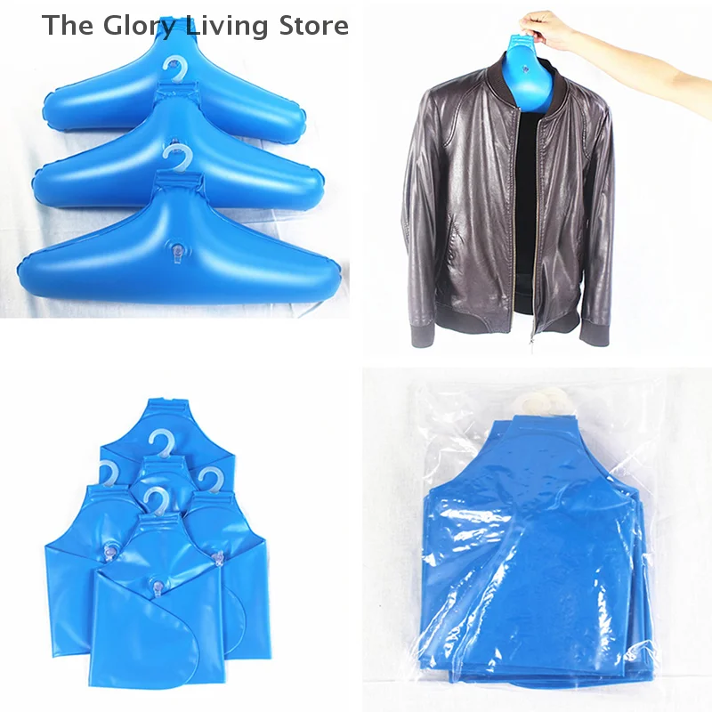 Inflatable Clothes Hanger Travel Portable Foldable Non-slip Triangular Rack Rotatable Clothing Storage Holder Coat Hangers