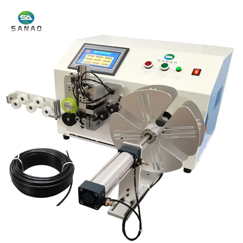 Automatic Metering Length Cable Cutting Coiling Machine Small Hose Wire Coiler Spooling Machine Cable Reel Winding Machine