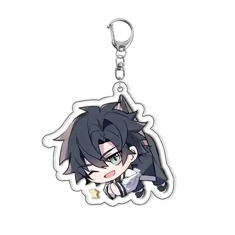 Anime Link Click Keychain Cartoon Shiguang Daili Re Cute Figure Charles Lucas RⅰnJo Pendant Car Key Ring Bag Accessories Cosplay