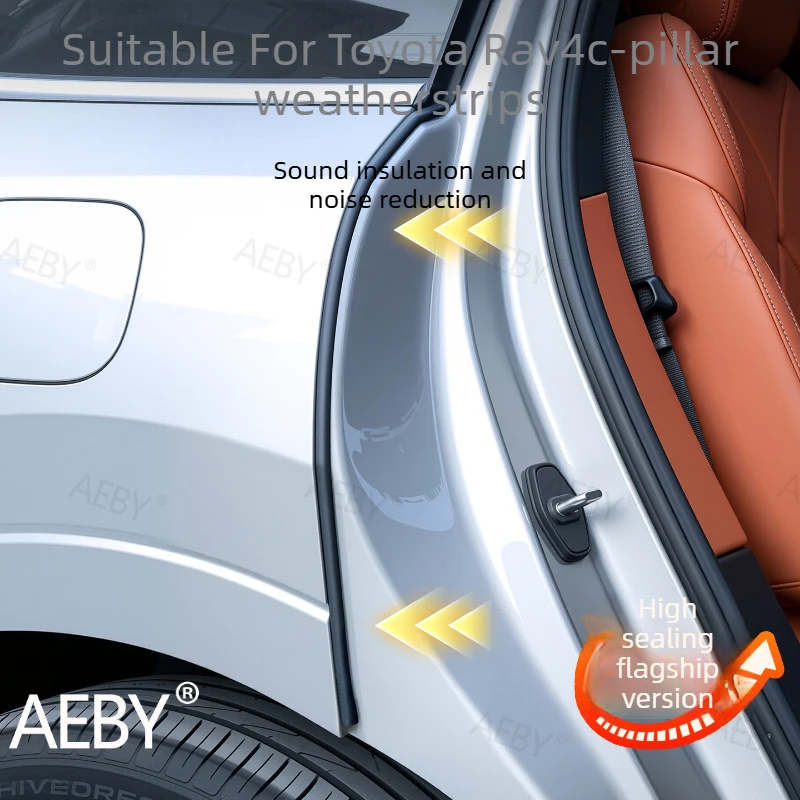 For Toyota Rav4 2020-2026 B-pillar sealing strip,C-pillar center console,Noise reduction rubber door seal,car door,auto parts