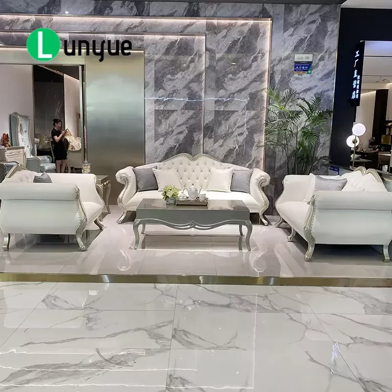Luxury French American Style 123 Combination Sofa Set Barrier Free High End European Living Room Furniture Premium Comfort