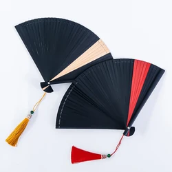 Estilo chinês Retro Bambu Folding Fan, Performances de Dança Elegante, Hand Held Props, Presente de casamento Fãs para Convidado, Novo