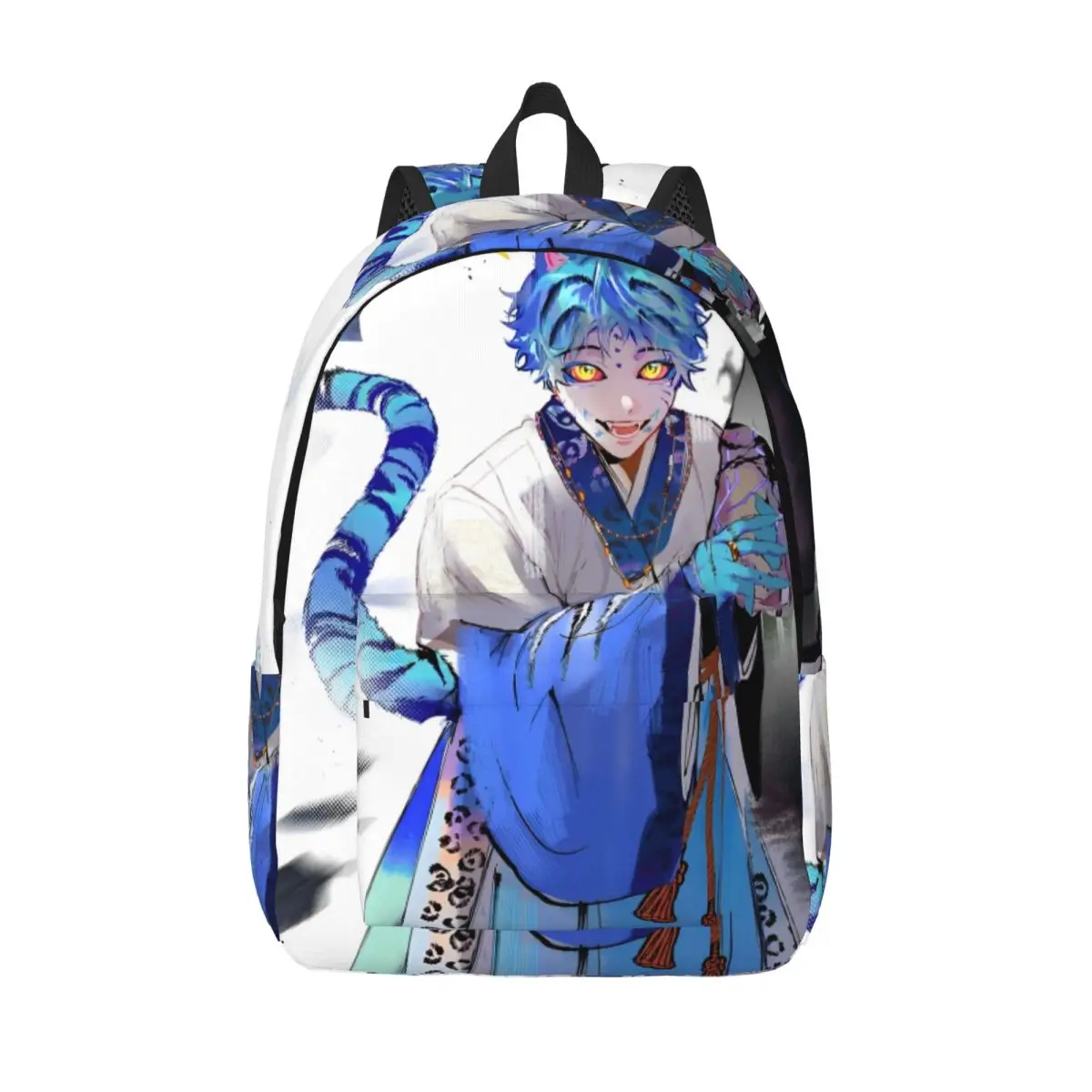 

Kpop Demon Hunters Huntrix Blue Tiger Casual Backpack Sports High School Work Daypack for Men Women Laptop Computer Canvas Bags