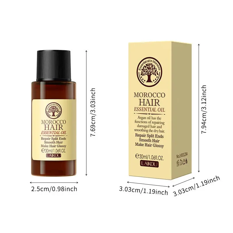 30 مللي العناية بالشعر زيت الأركان المغربي النقي زيت أساسي للشعر لأنواع الشعر الجاف منتجات العناية بالشعر متعددة الوظائف للمرأة #2