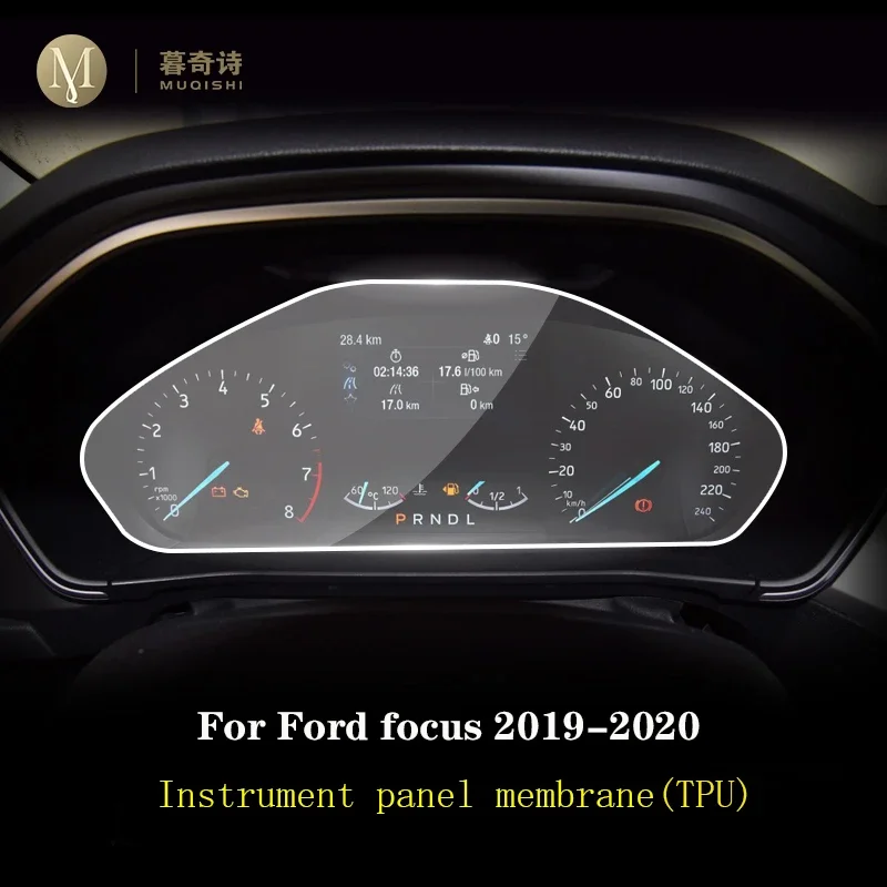 For Ford focus 2019-2023 Car interior console Radio screen resist film transparent TPU PPF Speedometer Film Anti scratch refit