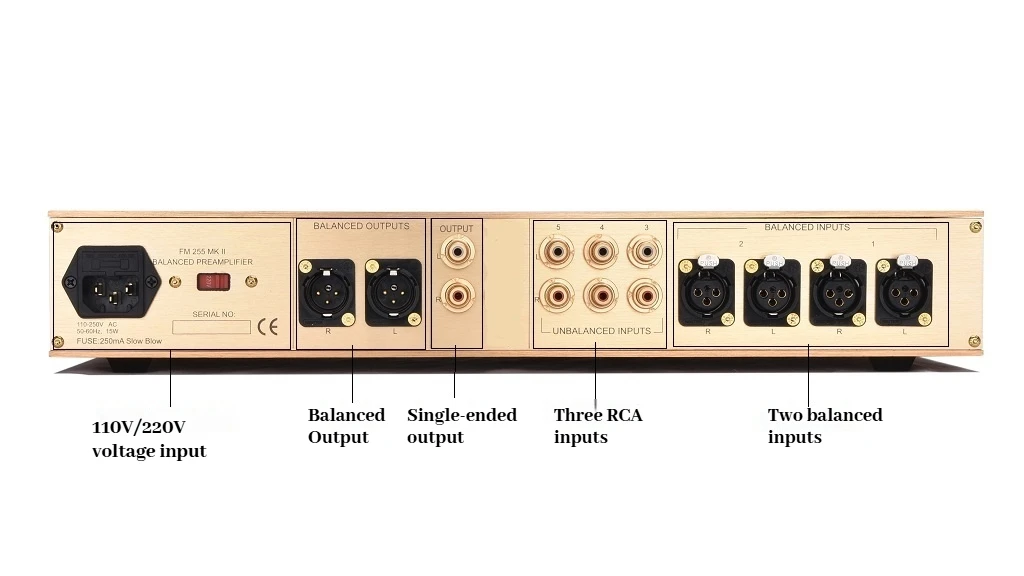 AMXEKR replica imported HI END FM255 fever-grade pre-stage transistor amplifier fully balanced hifi pre-stage amplifier audio