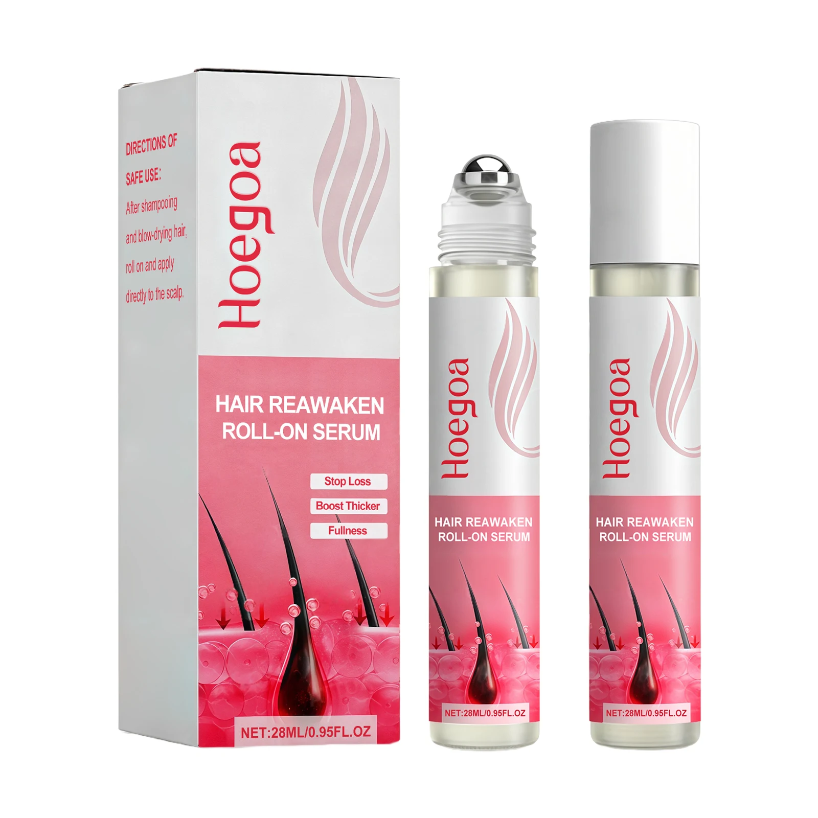 Anti Hair Loss Roller Ball Serum Repair Damage Hair Scalp Promote Growth Strengthening Root Nourish Thicker Growing Hair Essence - Image 2