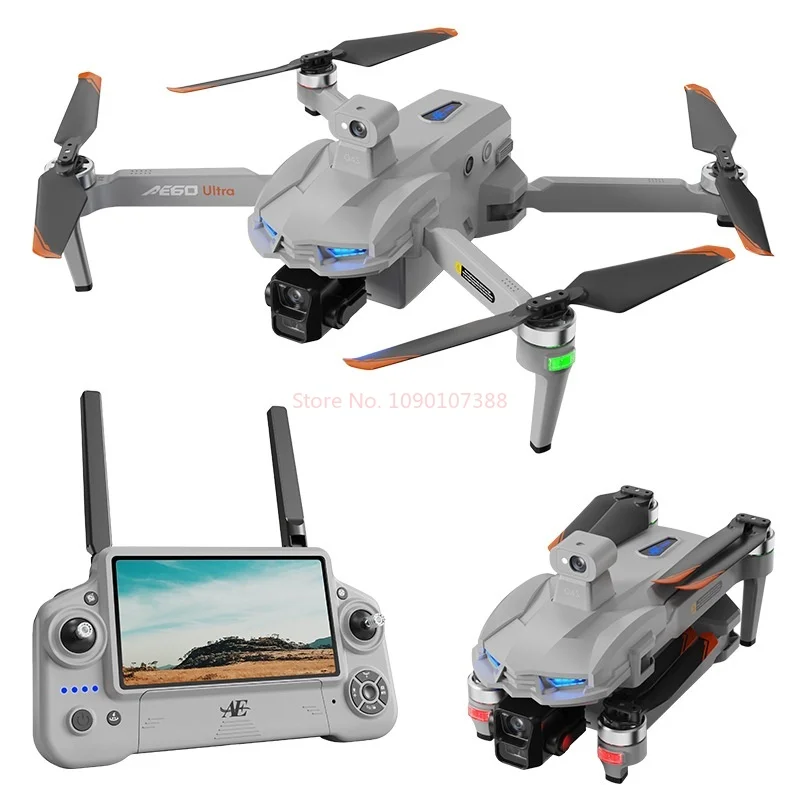 Drone AE60 dengan Sistem Gimbal Tiga-Axis, Quadcopter Terkontrol Jarak Jauh, Transmisi Gambar Digital HK, Fungsi Kembali Satu-Klik