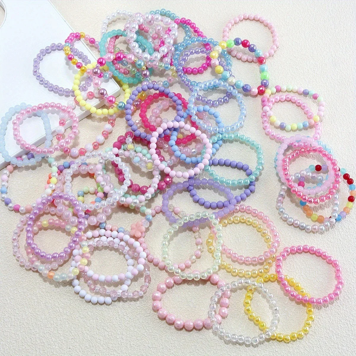 

10-30Pcs Colorful Beads Bracelet Kids Girls Birthday Party Favors Goodie Pinata Filler Baby Shower Wedding Guest Treat Gifts