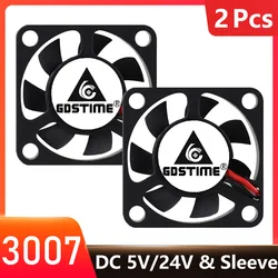 2PCS Gdstime 3007 30mm x 30mm x 7mm 3cm Axial Lüfter Kühler DC 5V 12V 2Pin Dupont Mini Bürstenlosen Fall Kühler Lüfter