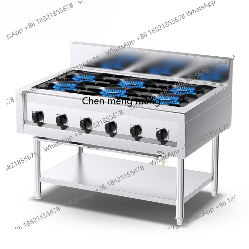 

X Commercial pot stove stainless steel 468 eyes flameout protection gas stove natural gas multi-head stove
