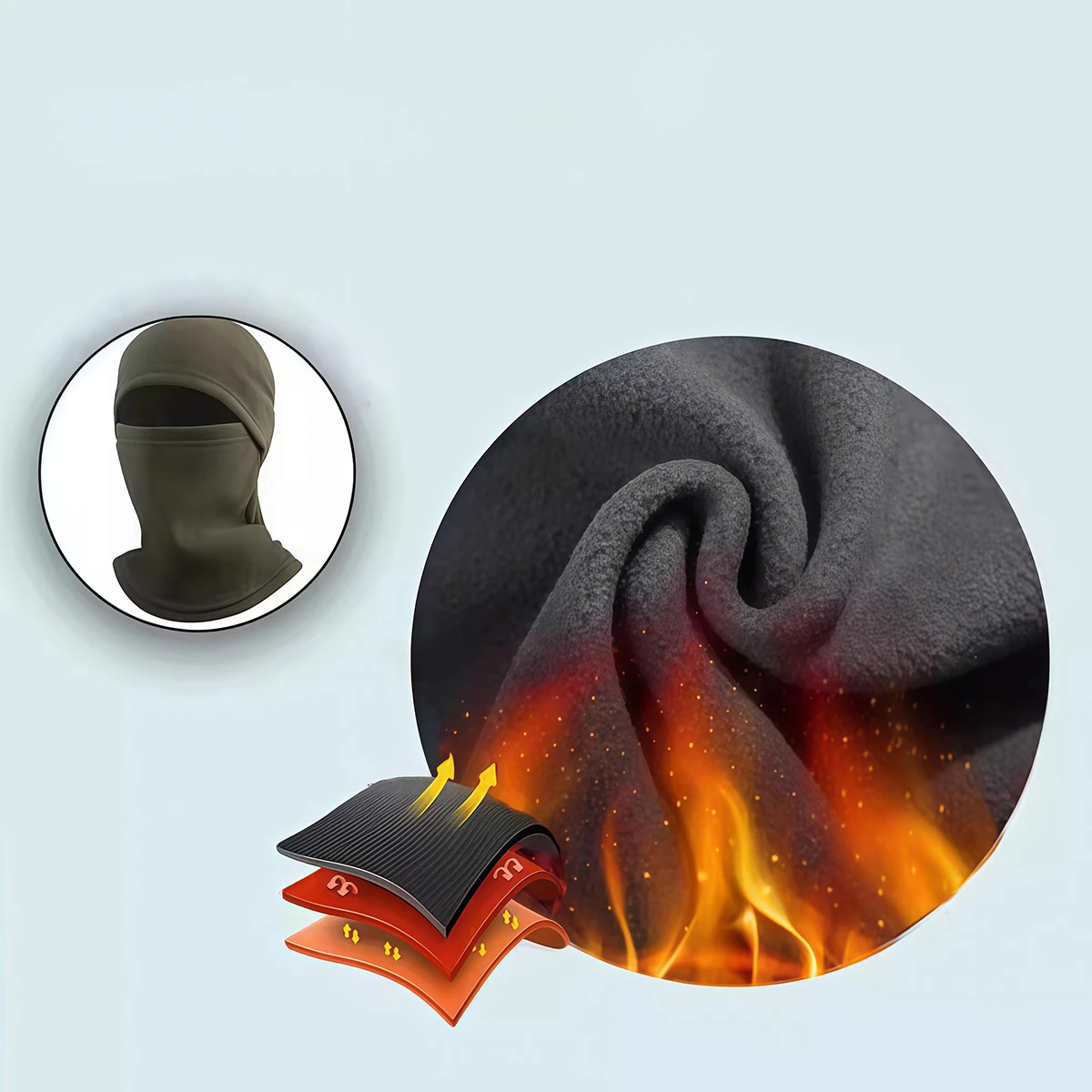 Winter-Fahrradmaske, thermische winddichte Sturmhaube, Skimaske für Männer und Frauen, warme Polarfleece-Maske für Outdoor-Sport, Motorrad, Gesichts-Skimaske. – Detail 11