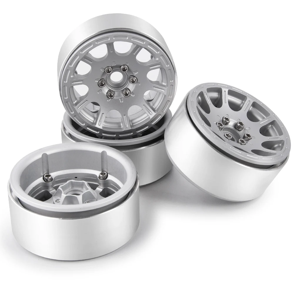 Mibidao 4pcs 2.2 "Metall Beadlock Radnaben felge für axial scx10 axi03007 trx4 TRX-6 rr10 wraith d90 rc Raupen wagen