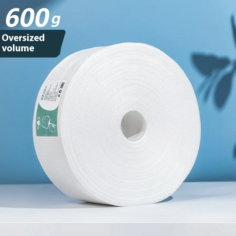 disposable-facial-wipes-thickened-face-cleansing-wet-wipes-soft-and-breathable-cotton-disposable-towel-large-roll-600g