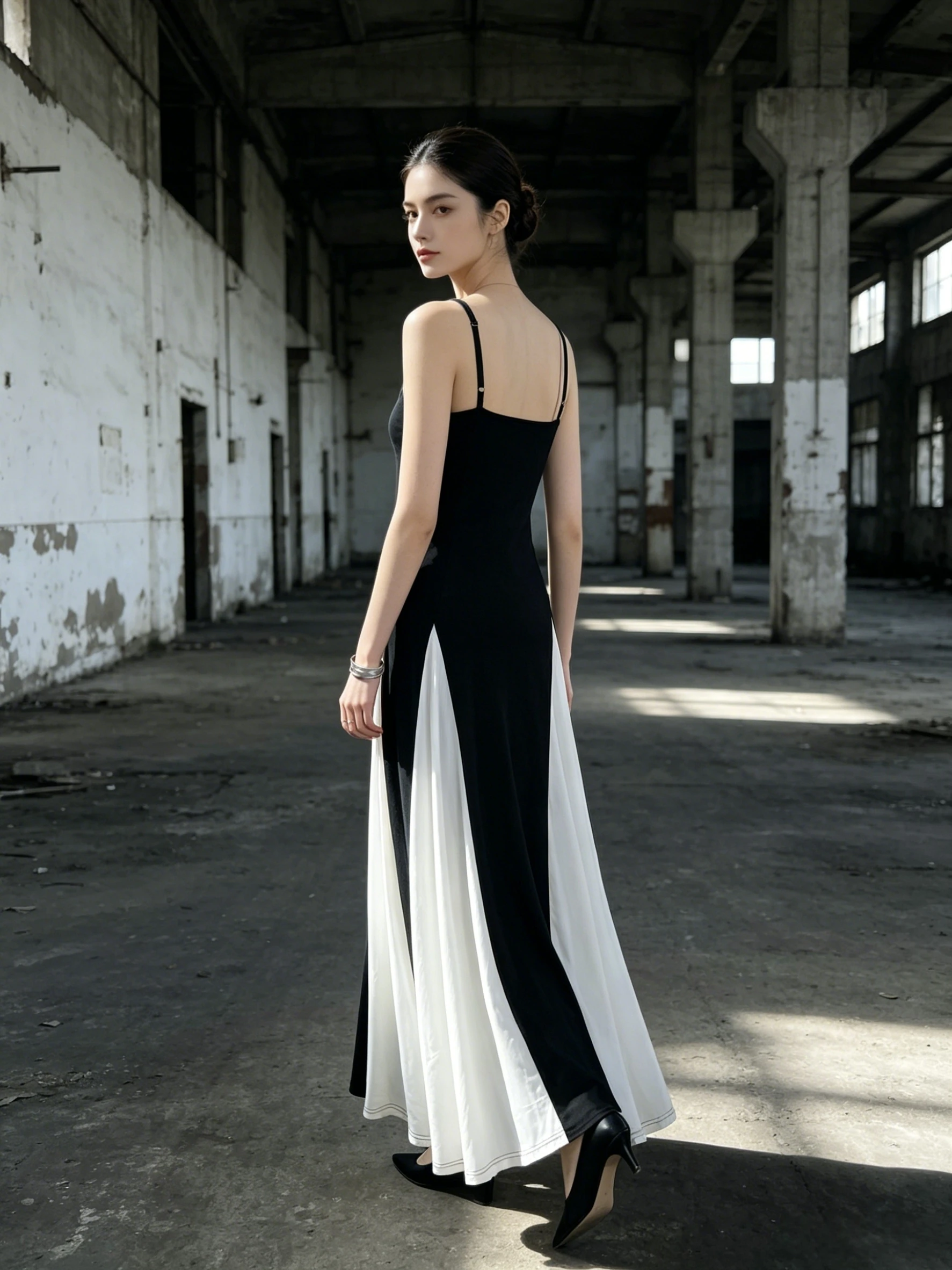 Women's High-Quality Fashion French Vintage Colorblock Dress, Elegant Long Dress with Pockets, Perfect for Parties and Vacations