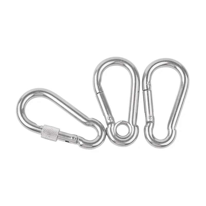 304/316 Roestvrij Staal Multifunctionele Lente Snap M4-M10 Outdoor Camping Fishingr Vergrendeling mosquetón karabijnhaakenoen Soi