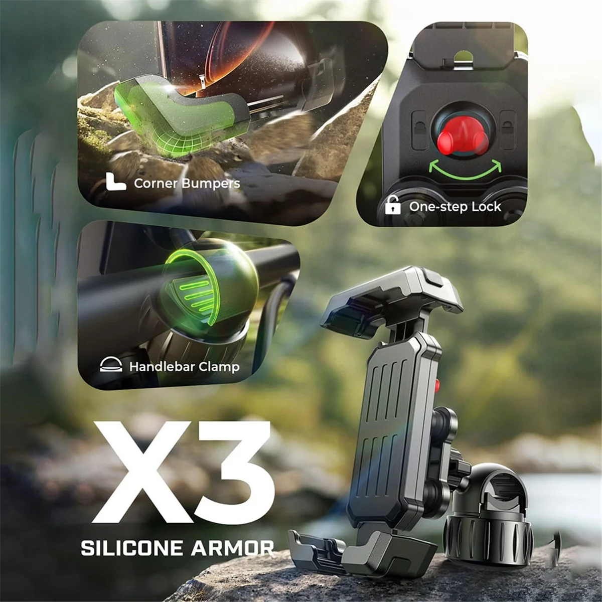 2525+ Bike Phone Holder, Anti- - Phone Mount Handlebar recension och pris
