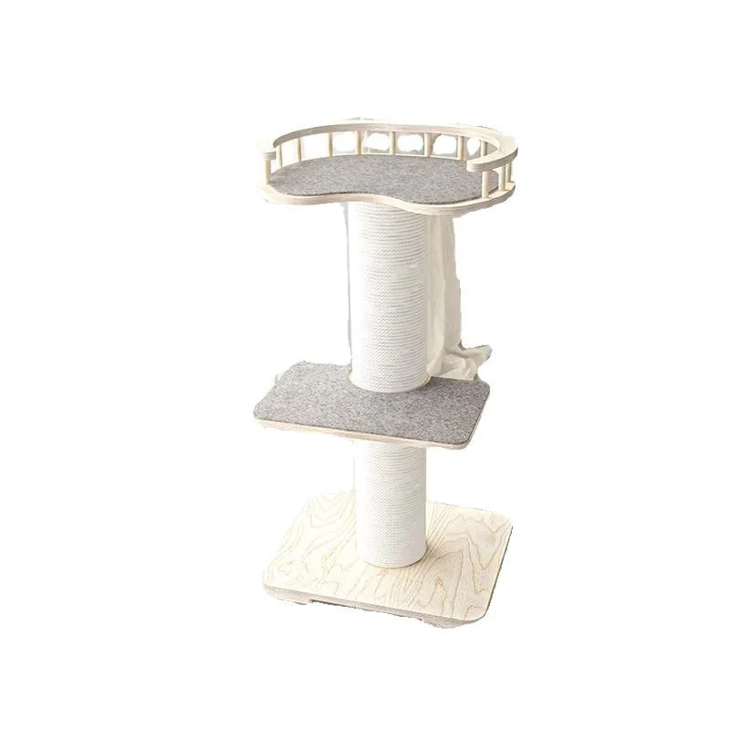 Cat climbing frame Cat tree integrated multi-layer solid wood cat frame