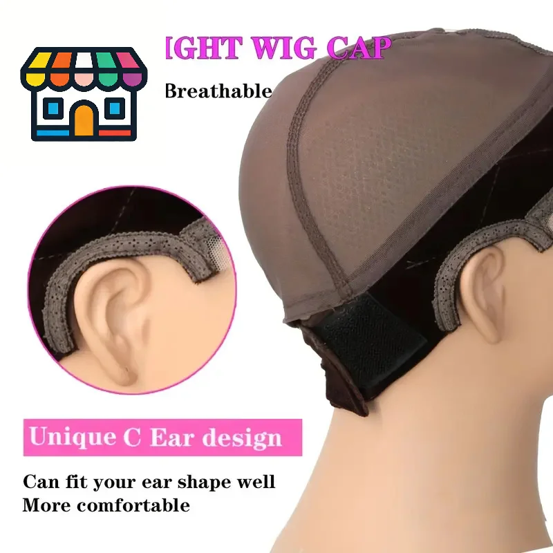 

Female Headband Wig Cap Lace Wig Cap For Wig Making U Part Wig Caps Non Slip With Adjustable Velcro Velvet Wig Grip To Wear Wig