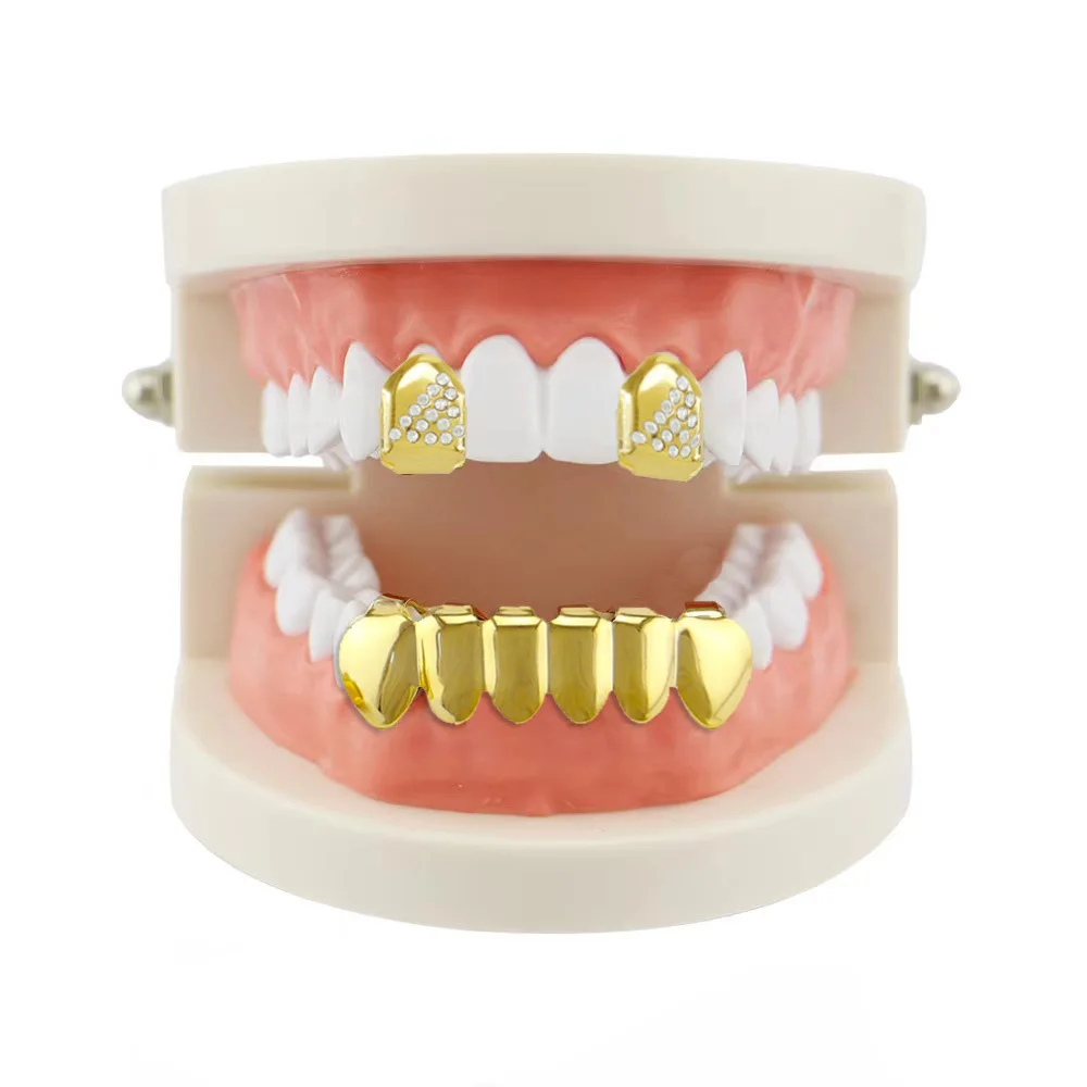 European American Hip-Hop Single Tooth Zircon Decorative Jewelry Vampire Personality Teeth Decoration Popular Jewelry