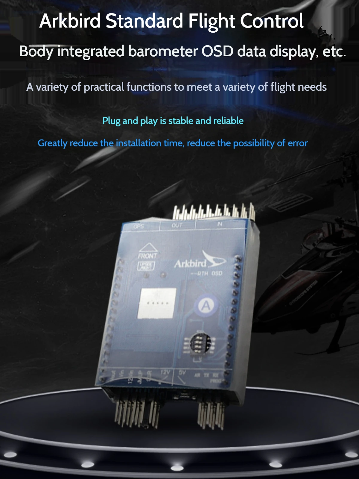 ARKBIRD A controllo integrato controllo di volo OSD tuning FPV homing balancer GPS galvanometro ad ala fissa senza saldatura