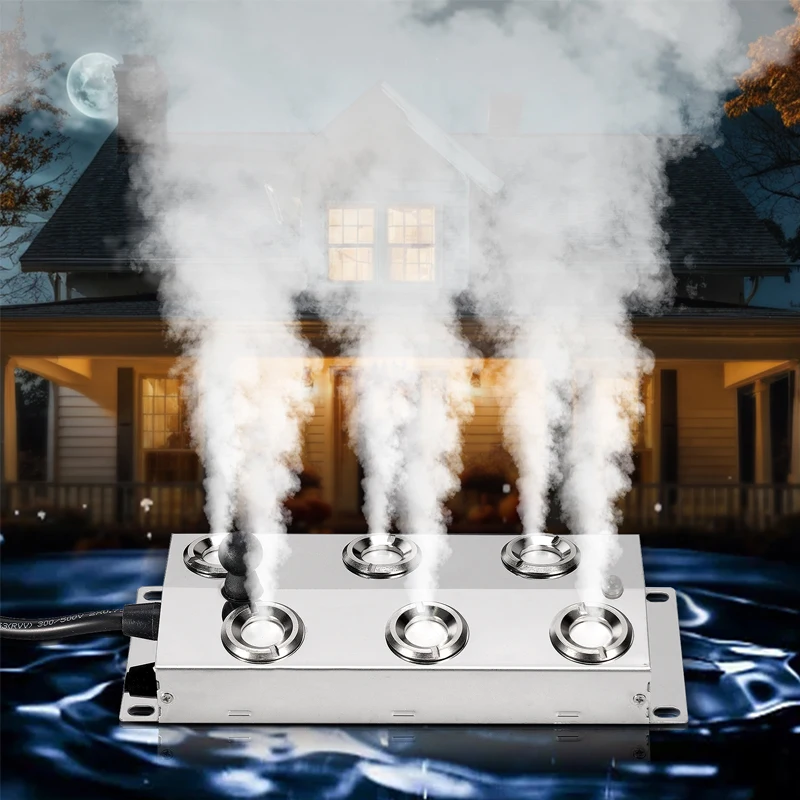DC 45V 6 Head Ultrasonic Atomizer Industrial Mist Maker Fogger 250W Waterproof Power For Greenhouse Humidifier Mist Fog Machine