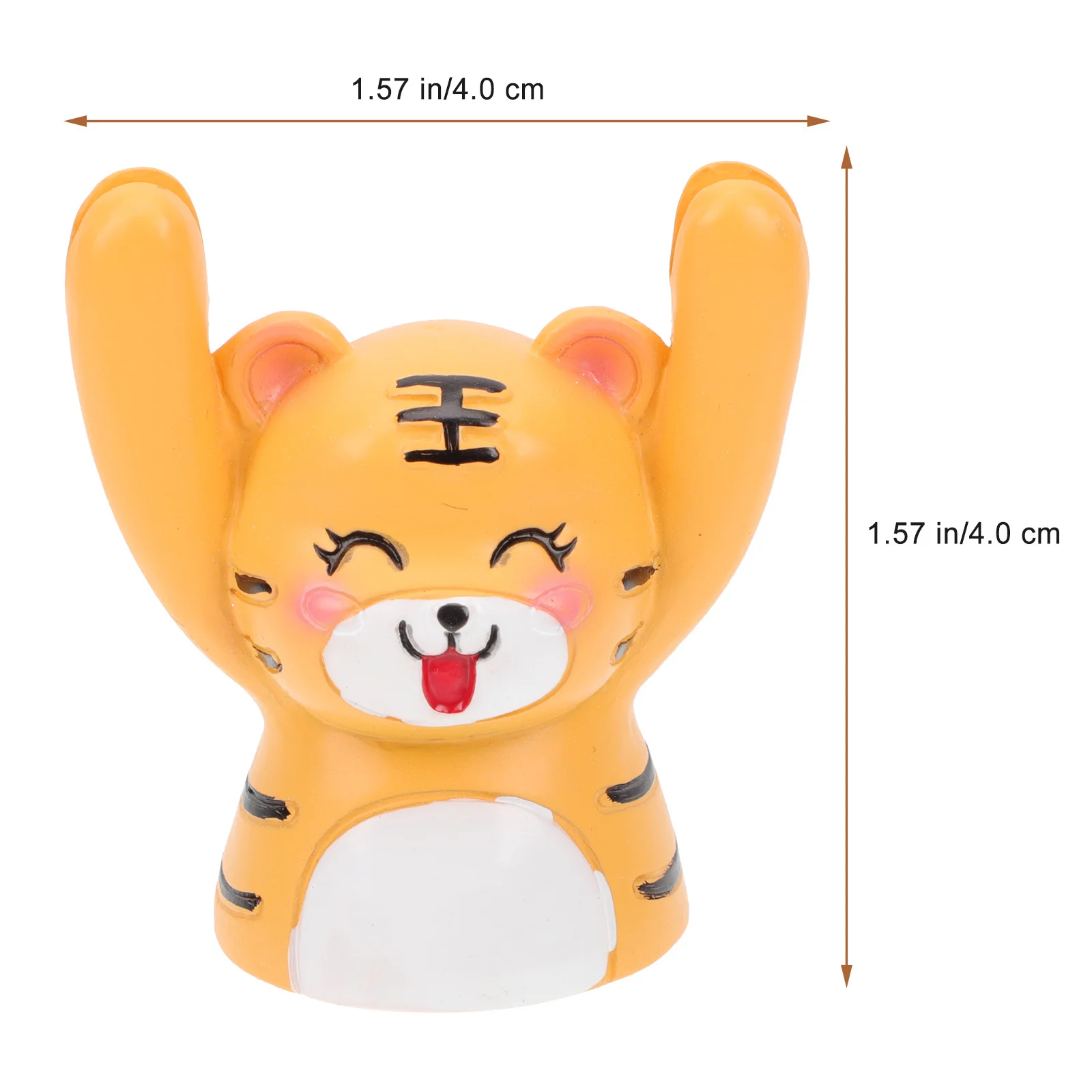 2 Set Ornamen Harimau Kecil Resin Dekorasi Meja Kertas Hadiah Perayaan Rumah Untuk Kantor Tempat Kartu Pesan Dekorasi Cetak