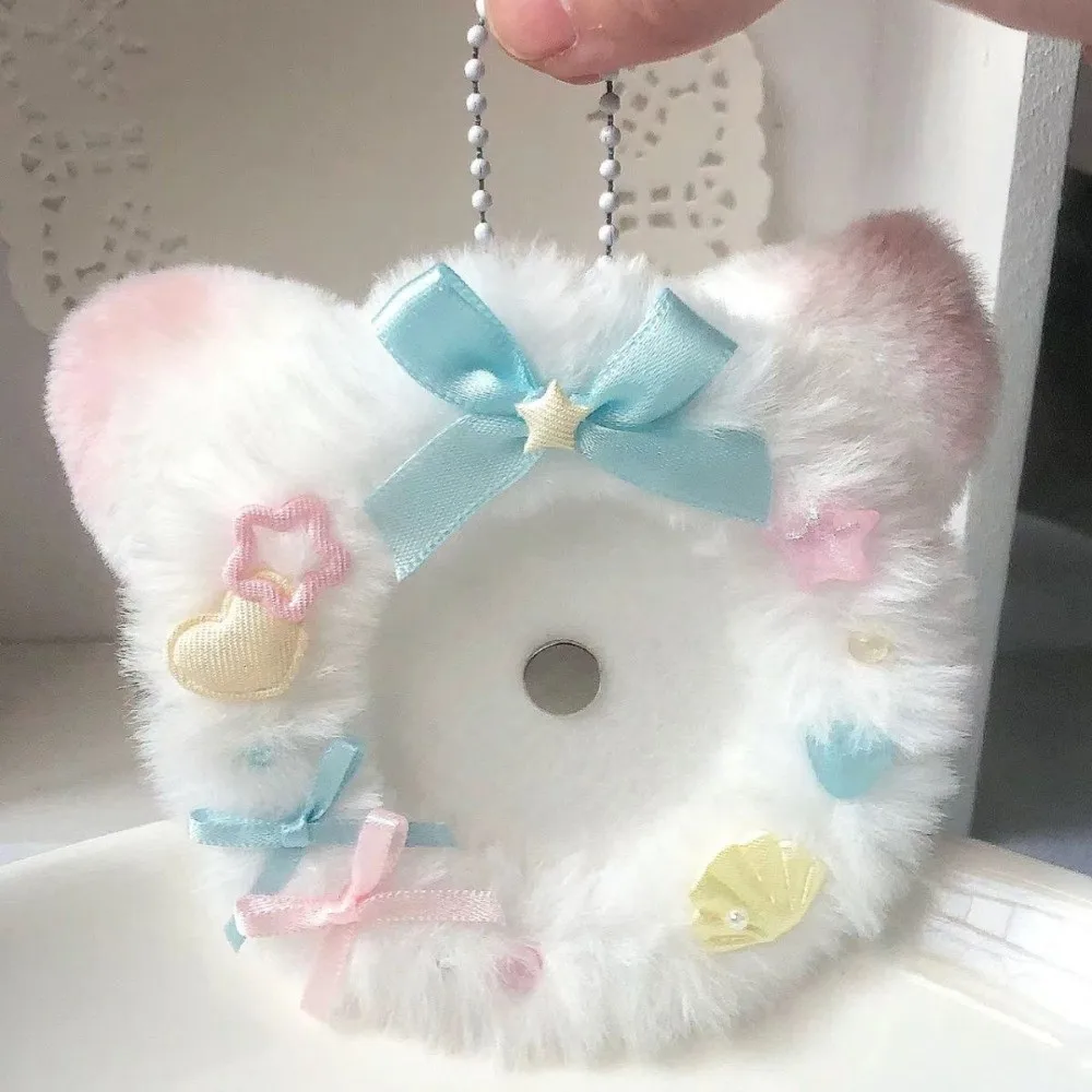Kawaii Lace Magnetic Anime Badge Holder Candy Cross Pins Display Base Star Bow Ornate Ribbon Badge Flower Ita Bag Accessories