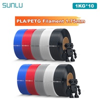 SUNLU 10KG PLA/PETG Filament 1.75mm 1KG Without Tray 3D Printer Filament for 3D Printer& 3D Pen，Refll Filament