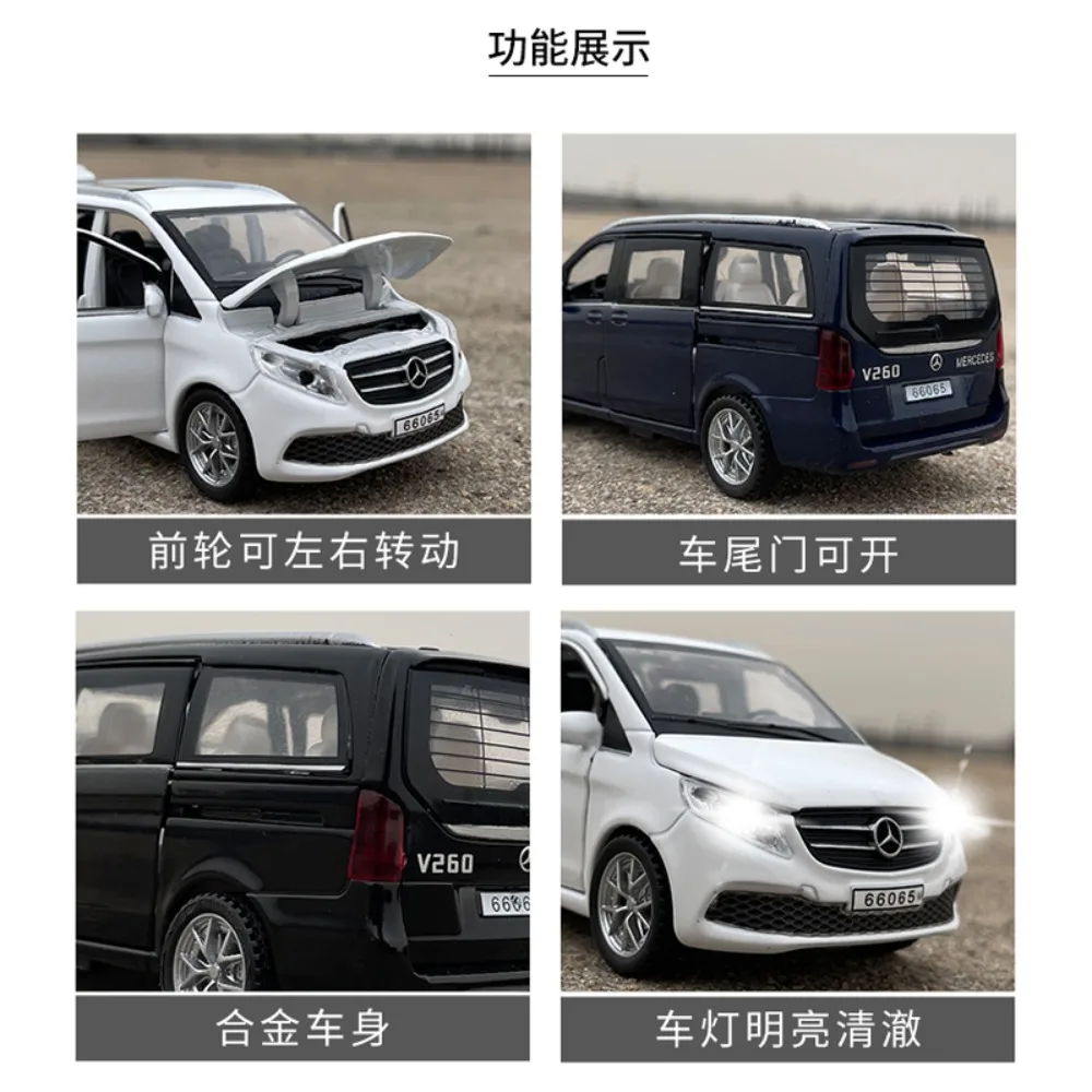 1:32 moulé sous pression V260 Business MPV alliage voiture modèle son lumière retirer voiture Simulation garçon jouet décoration moulé sous pression alliage voiture