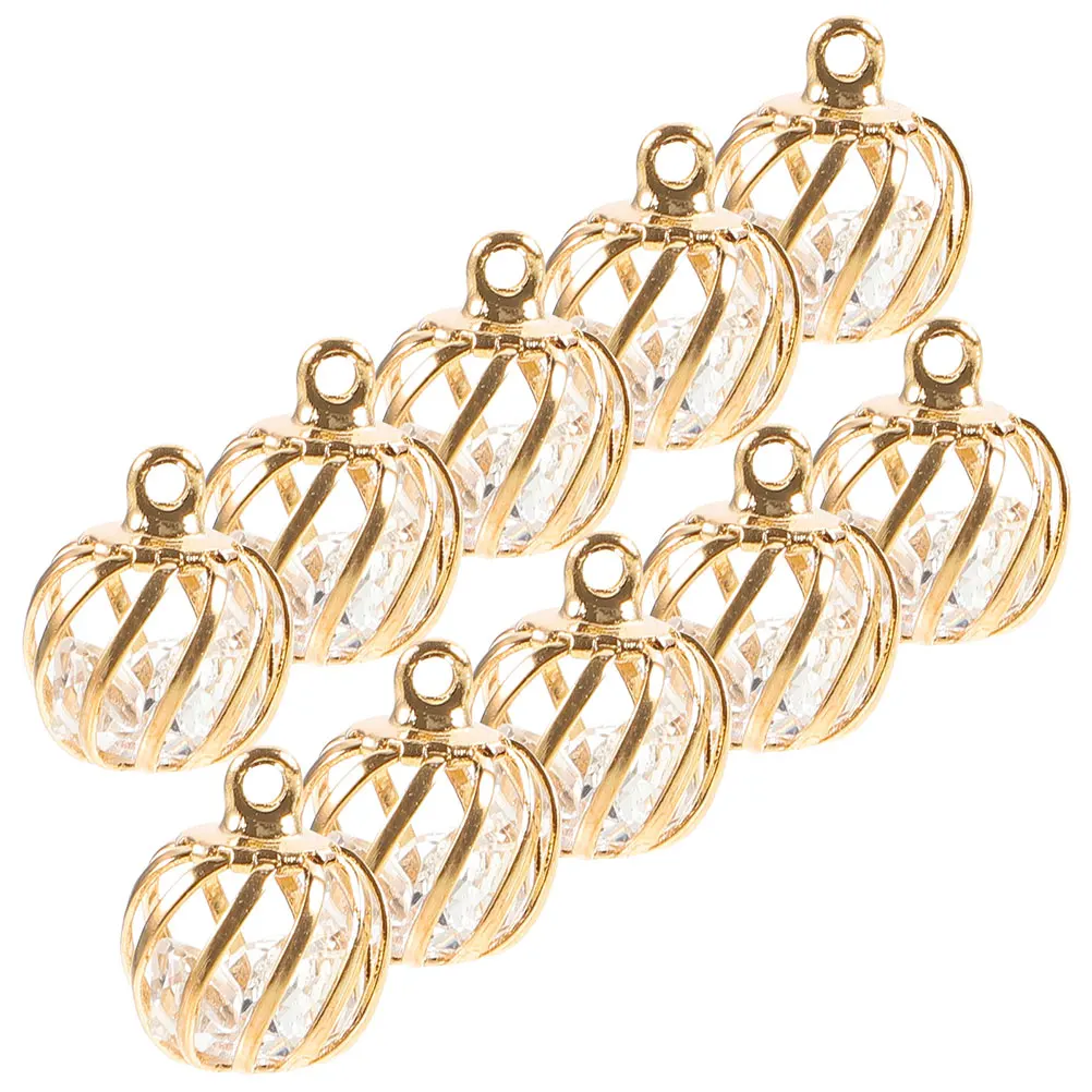 

10pcs DIY Jewelry Accessories Durable Hollow Lantern Beads for Bracelet Necklace Earring Making Kits Adults Golden