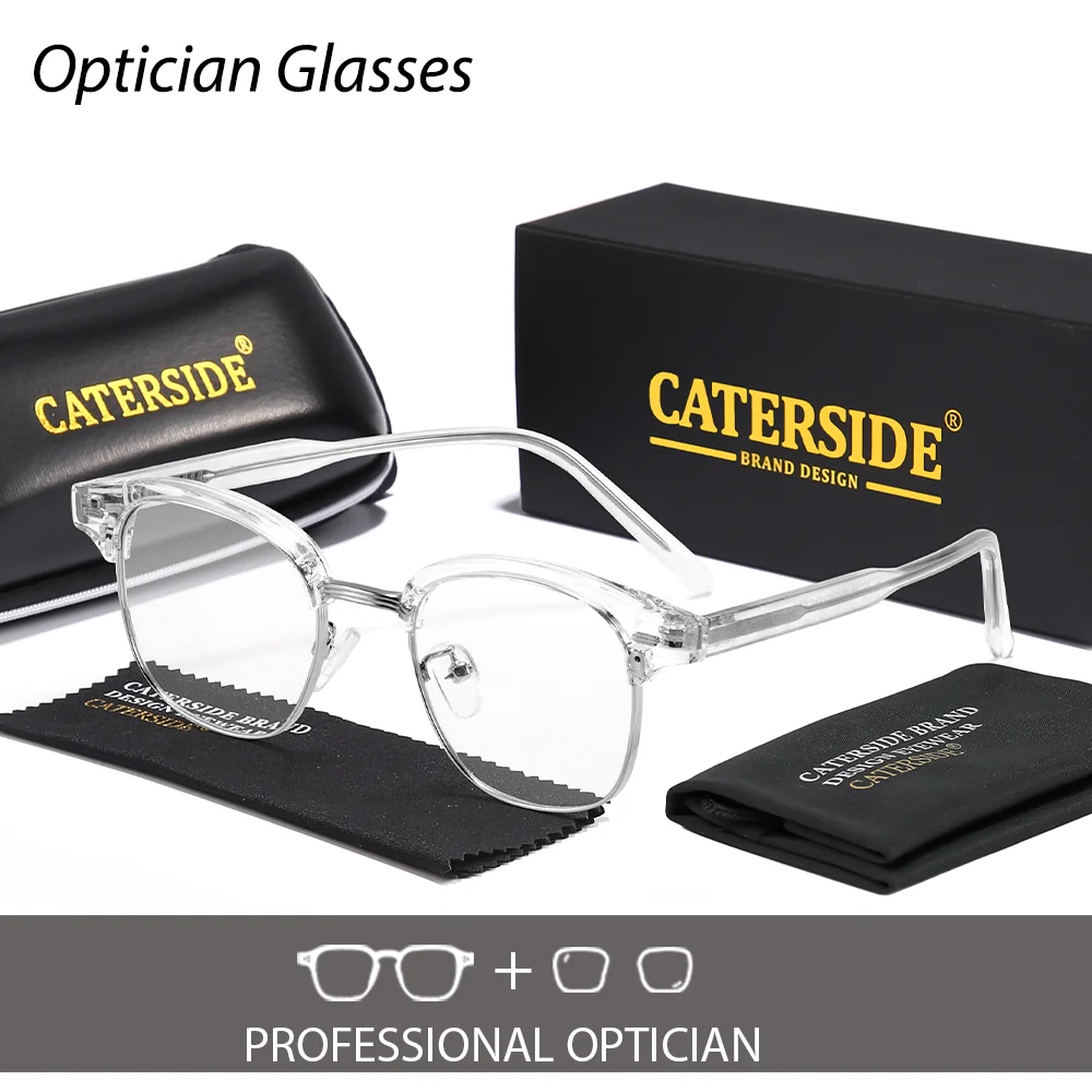 

CATERSIDE Ретро женские оптические очки брендовый дизайн полурамка очки по рецепту мужские деловые повседневные очки для чтения
