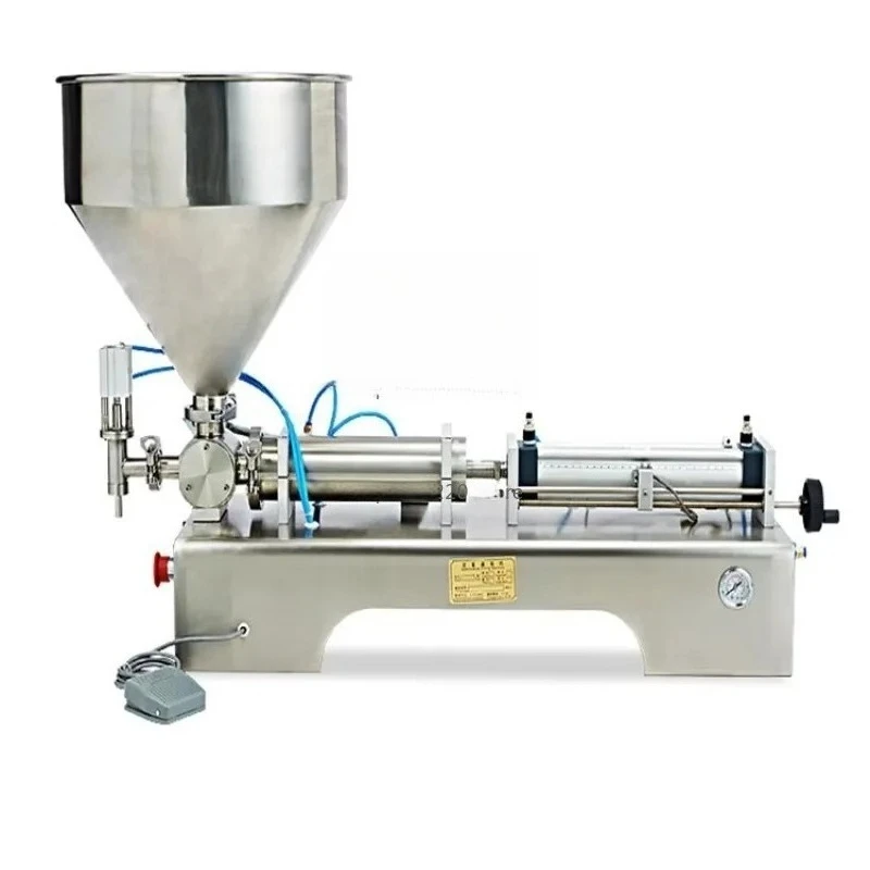 Single Nozzle Horizontal Pneumatic Shampoo Washing Liquid Soap Bottle Sachet Piston Filling Machine 100-1000ml