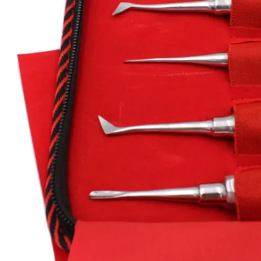 

10/13Pcs Dental Stainless Steel Plier Curved Root Forceps Hexagon Handle Dental Extraction Elevator Kit Dental Instruments Set