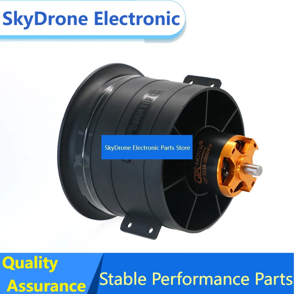 SkyDElQX-MOTOR 80mm EDF 12 Blades Ducted Fan With 3538 RC Brushless Motor KV2200 Thrust 120A ESC For 6S Jet Airplane Aircraft