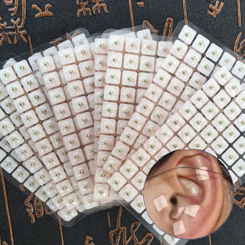 

600pcs Ear Care Ear Acupuncture Massage Therapy Magnetic Beads Patch Massage Needle Sticker Auricular Auriculotherapy Acupoint