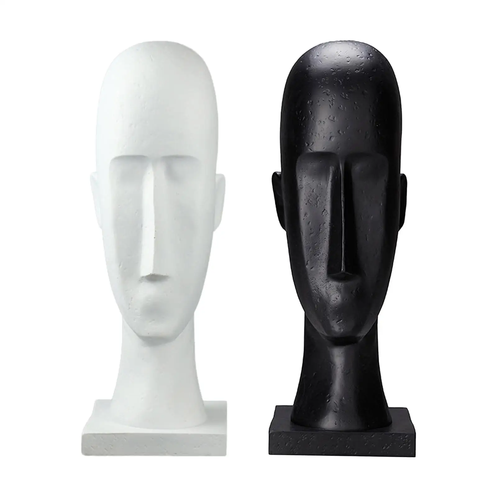 

Head Resin Statue Office Ornaments Modern Abstract Human Figurine Desk Figure for Desktop Cabinet Study Room Farmhouse Studio