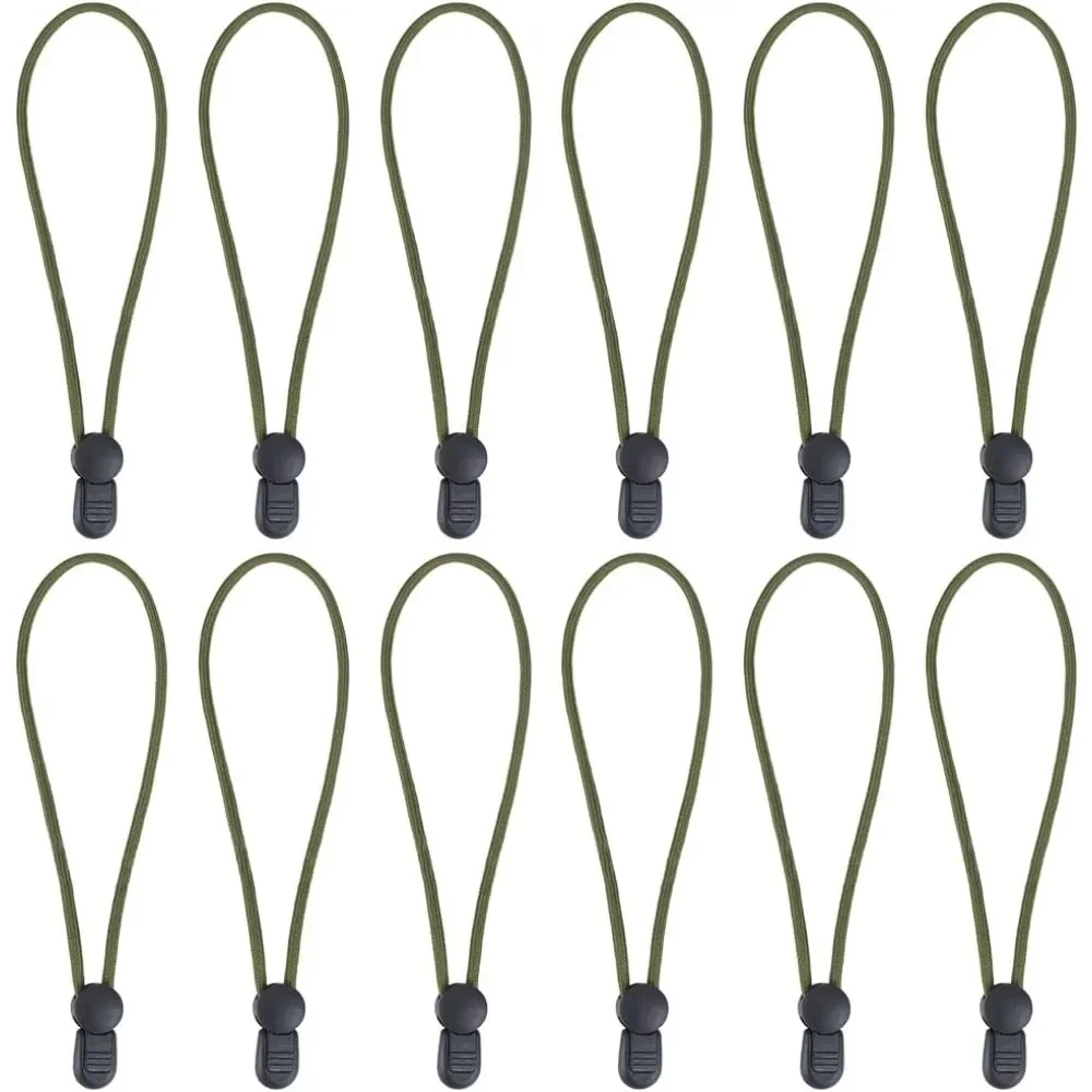 20Pcs 7.87 Inch Nylon Clay Bag Tie, Dark Olive Green Adjustable Wrist Strap, Reusable Tool Wraps Closure for Pottery Ceramic Bag