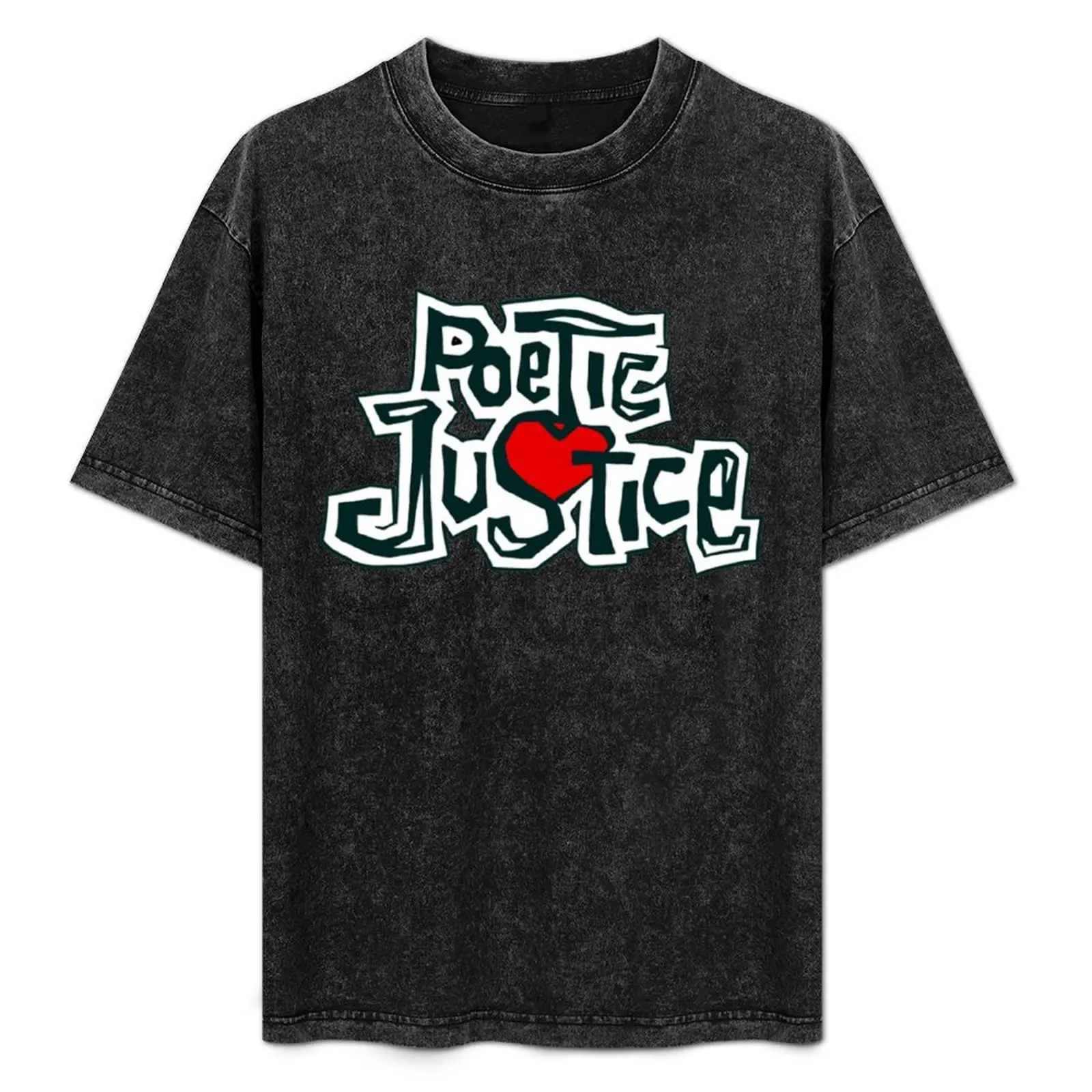 Poetic Justice T-Shirt sweat korean fashion aesthetic clothes graphic t shirts fitted t shirts for men