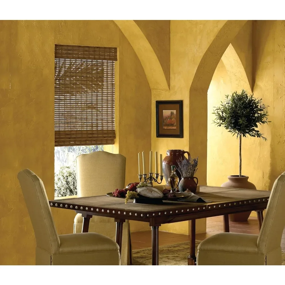 

Беспроводные тканые деревянные римские шторы, 48x48 дюймов, цвет Ashbury Camel, размеры 20-72 дюйма в ширину и 24-72 дюйма в высоту.