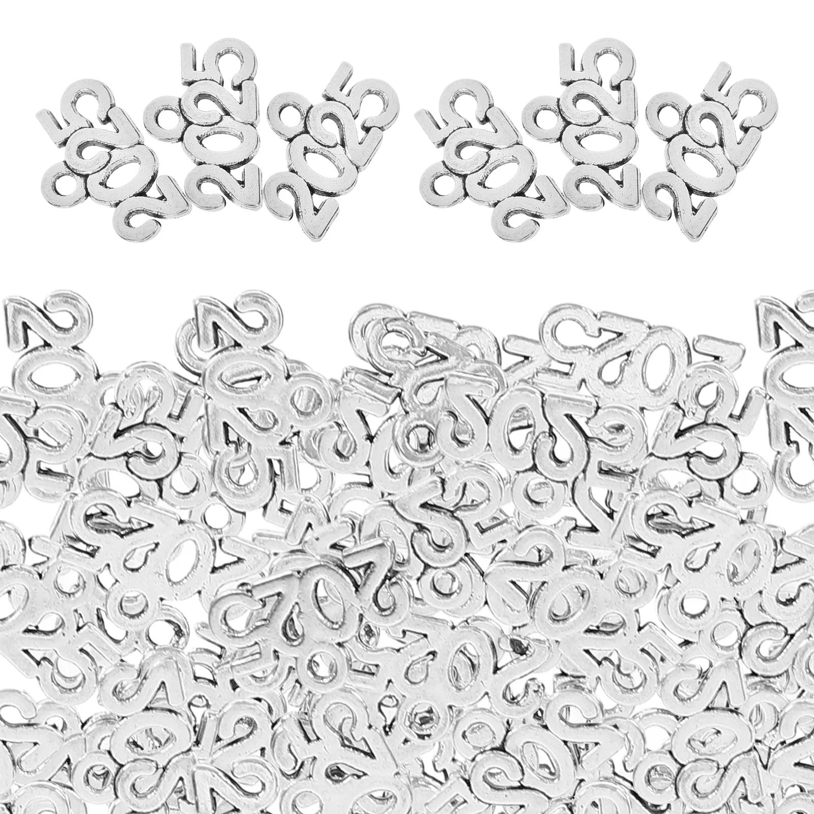 

100 Pcs Kit 2025 Pendant Charm Bracelet Jewelry Charms Hat Zinc Alloy Silver Jewellery