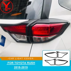 Carbon Fiber Rear Light Frame Tail Lamp Cover Trim Protector Sticker For Toyota Rush 2018 2019 YCSUNZ Car Styling Accessories