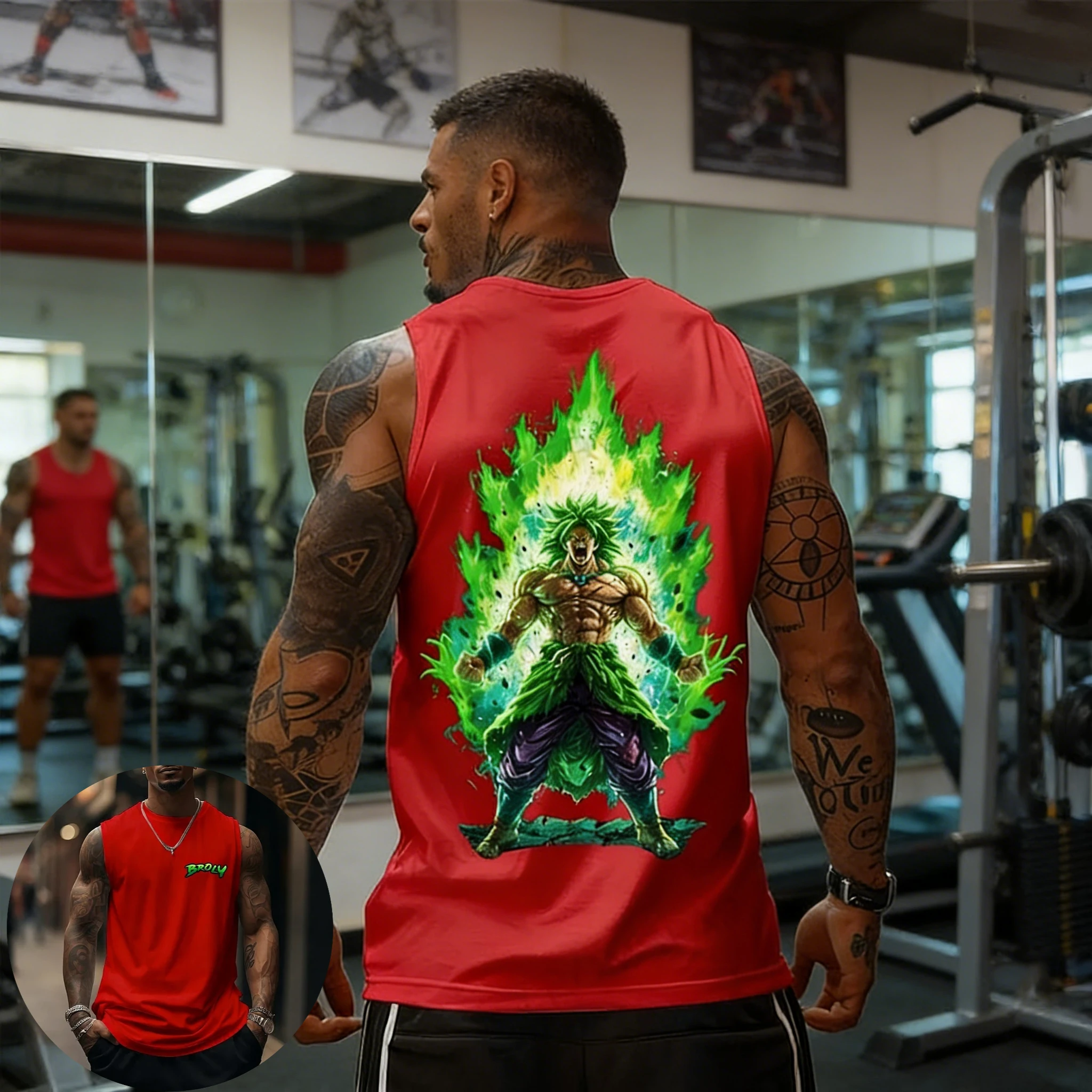 Dragon Ball Broly Burst Sports Vest Men's Women's Same Summer Sports Fitness Street Style Sleeveless Top Quick-Drying Anime Vest