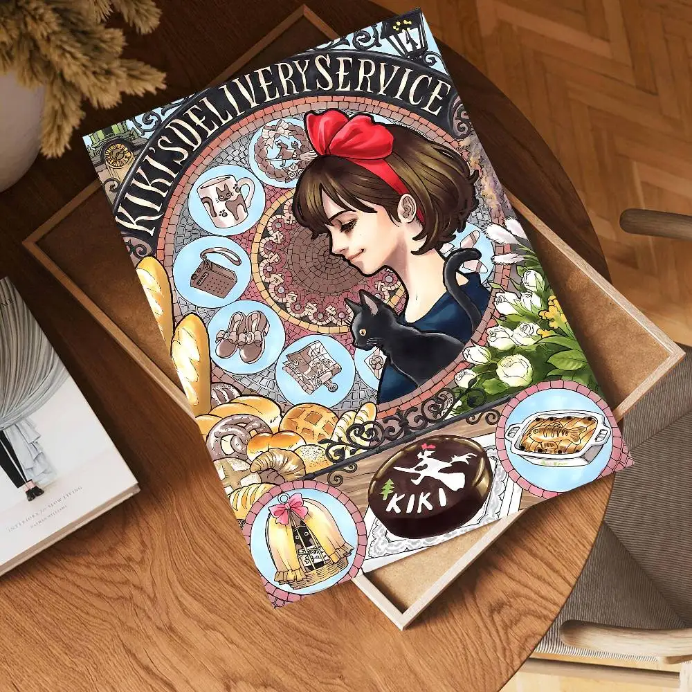 كارتون K-KiKi D-DeliveryS خدمة ورق أبيض ملصق ورق مقاوم للماء ملصق مقهى بار لوحة جدارية فنية جمالية #3