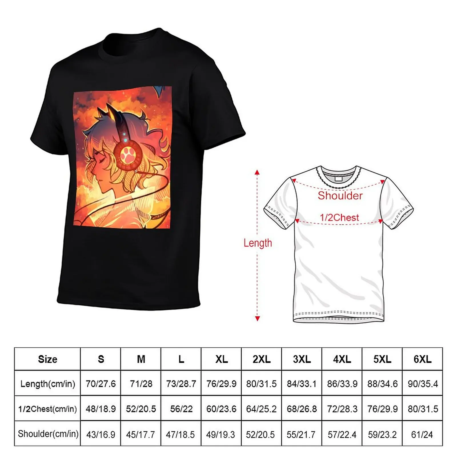 Let the Music Take You T-Shirt Classic Print Short Sleeve Shirt