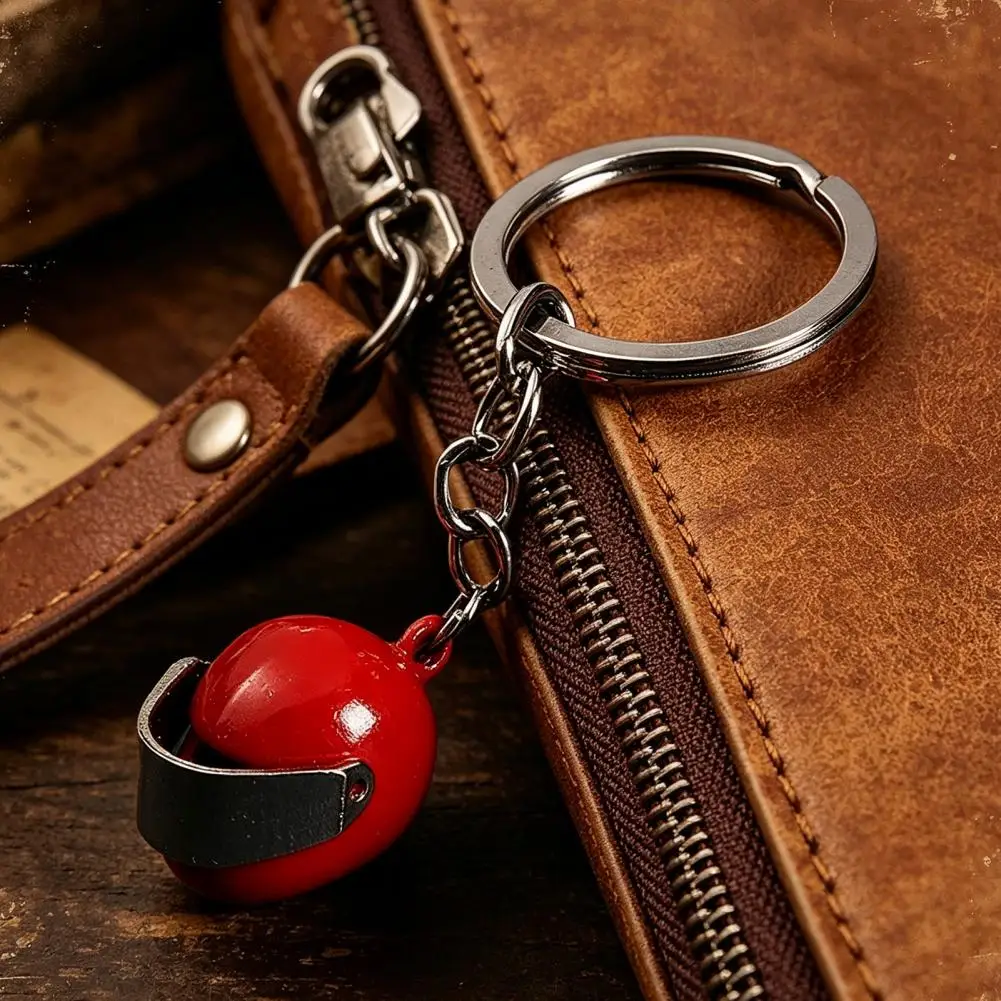 Car Keychain Mini Motorcycle Helmet Keychain Pendant Helmet-shaped Key Holder Accessory Stylish Bag Charm for Car Bike